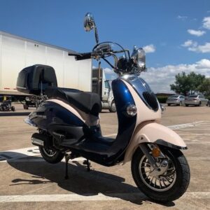 Trailmaster Sorrento 150A Retro Design Scooter, Electric & Kick Start, Aluminum Wheels For Sale - Image 2